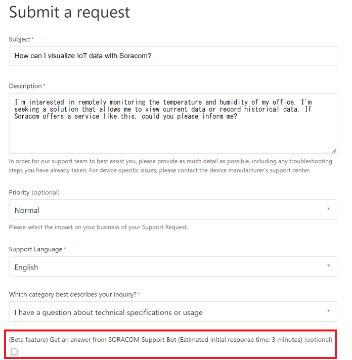 Submit a request