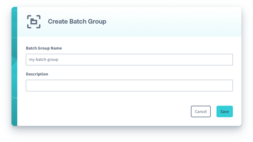 Create a new batch group
