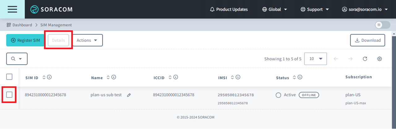 View subscriber details