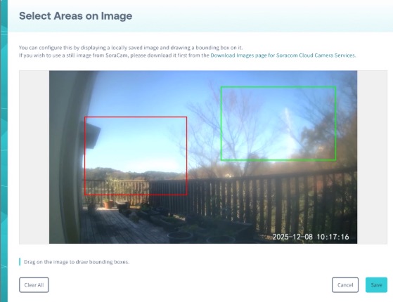 Bounding Box Action configuration