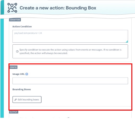 Bounding Box Action configuration