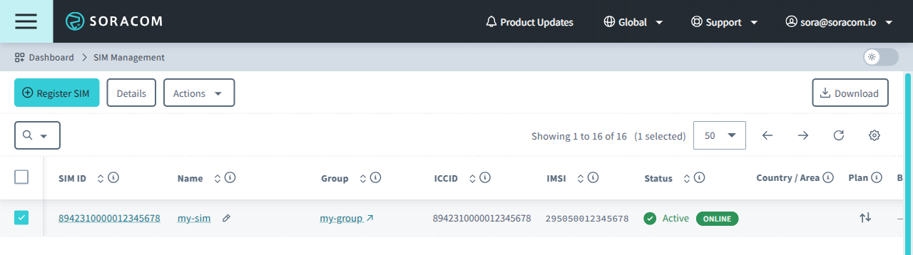 SIM Management Group Details