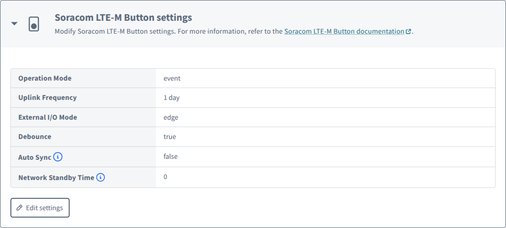 Button settings