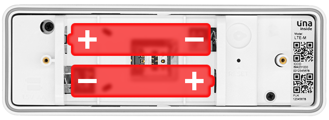 Insert batteries into the button