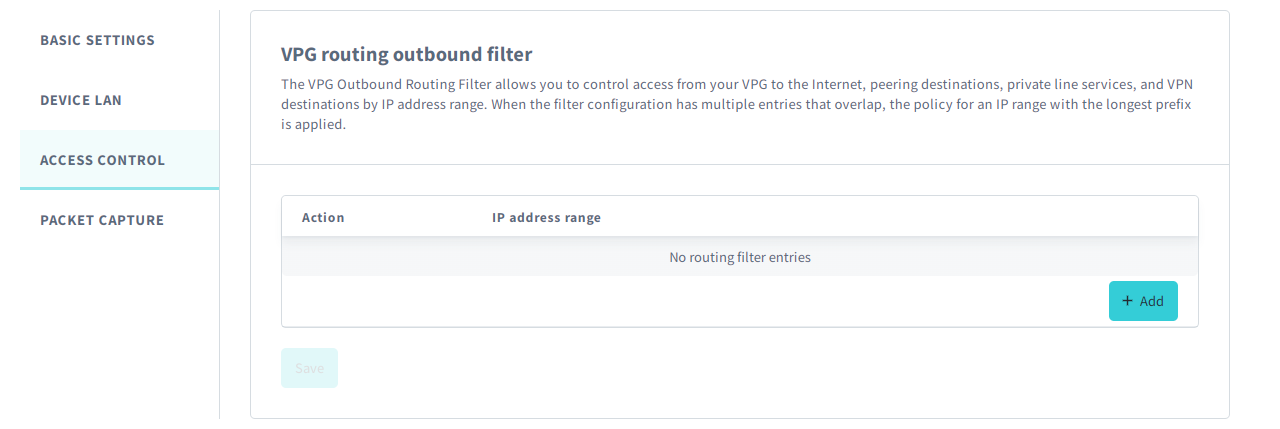 Configure VPG