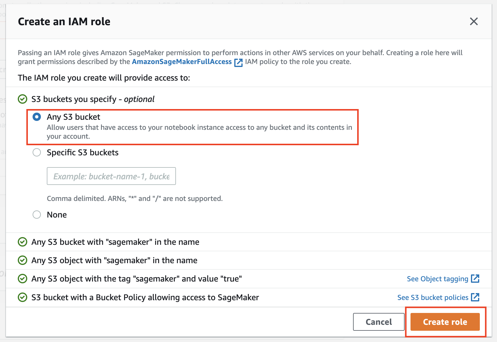 IAM Role S3 Bucket Access Configuration