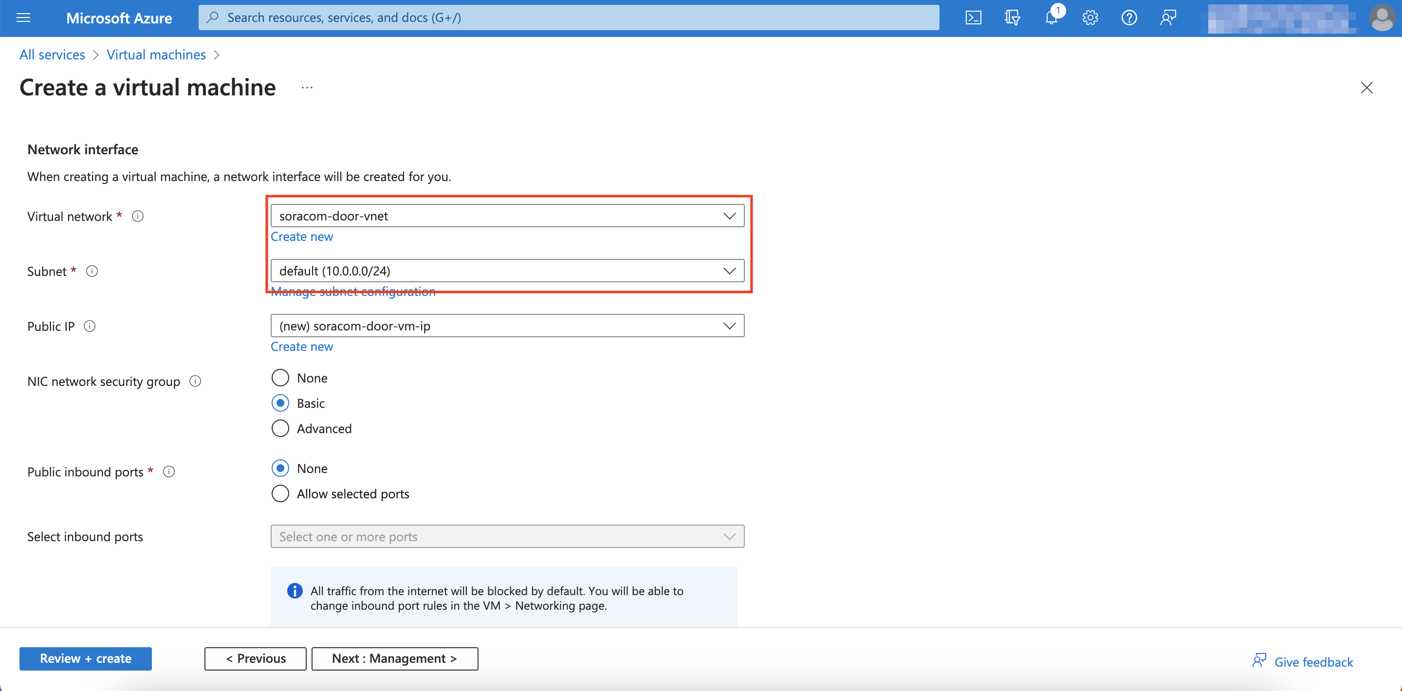 Virtual Machine Network Configuration