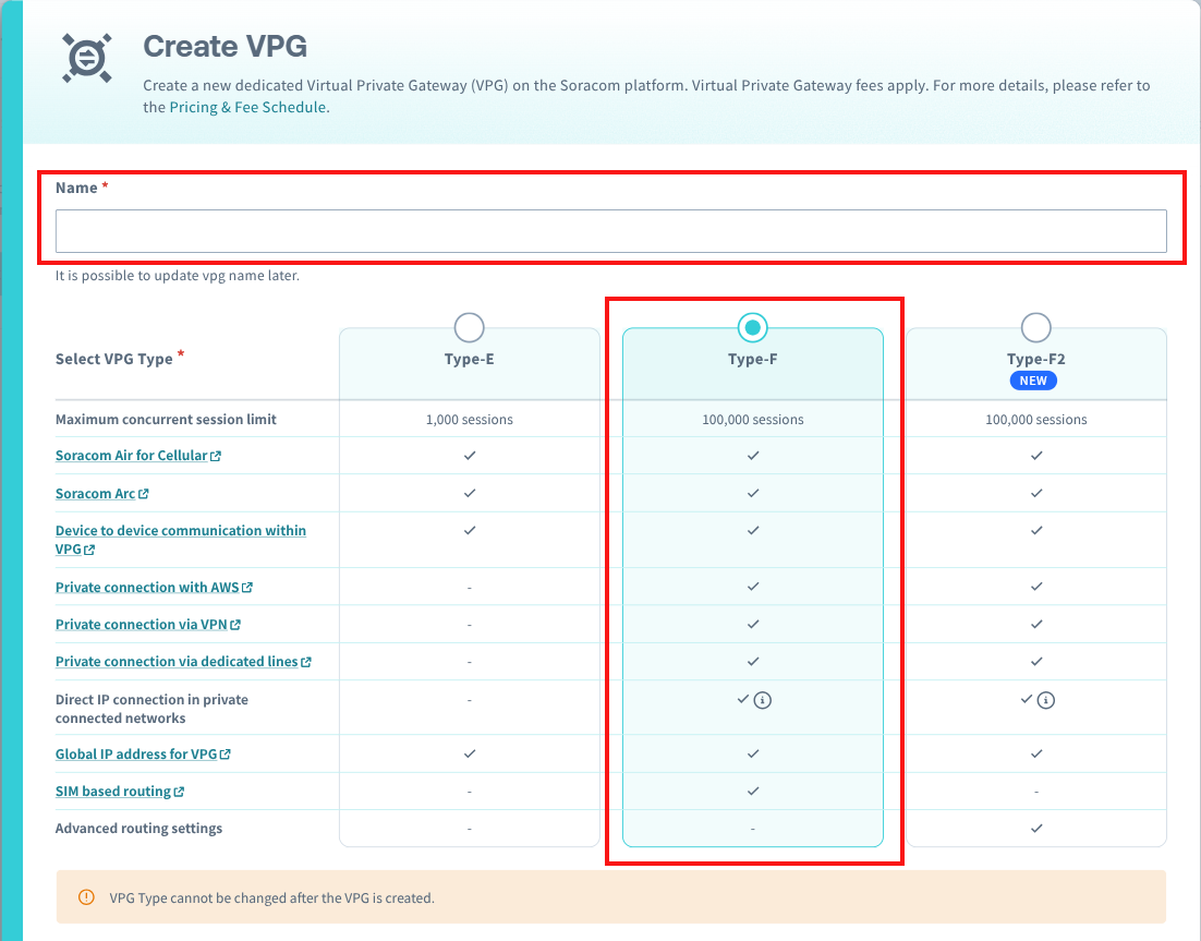 Create VPG