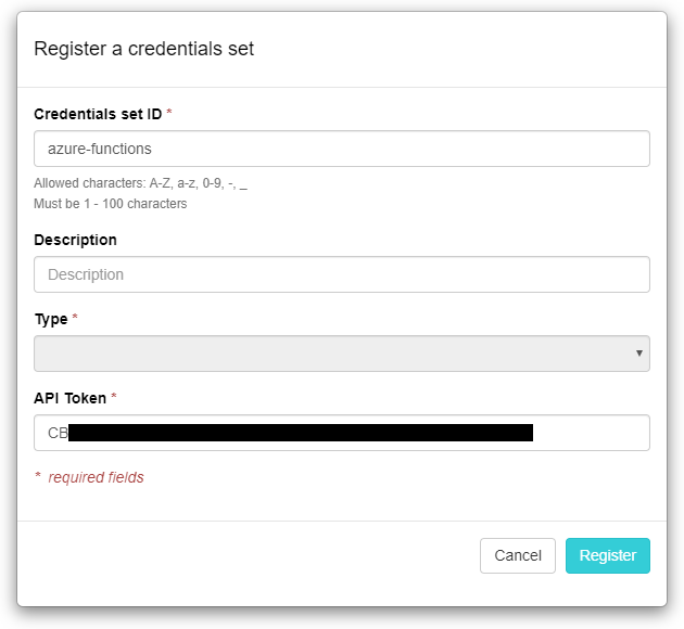Register Azure Credentials