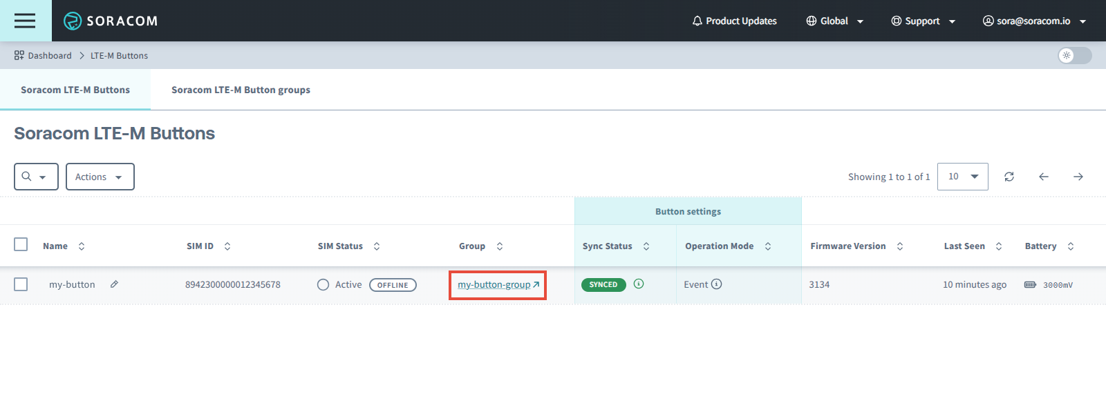 Edit group from button list